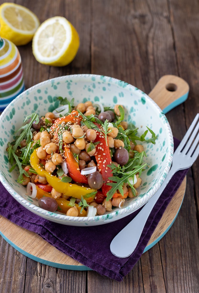 Insalata di ceci e peperoni 